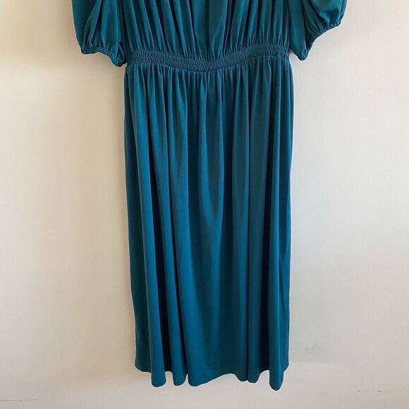 ZARA Dark Turquoise Elasticized Dress - S - Picture 5 of 10